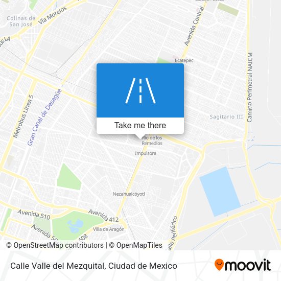 Calle Valle del Mezquital map