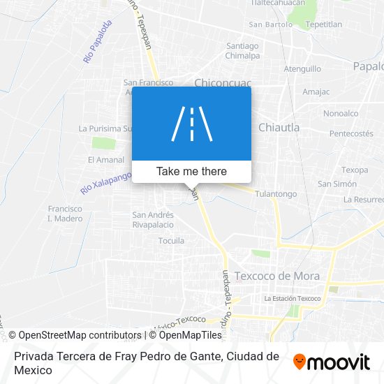 Privada Tercera de Fray Pedro de Gante map