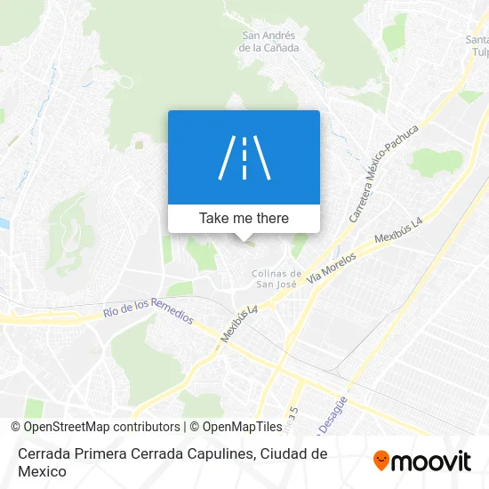 Cerrada Primera Cerrada Capulines map