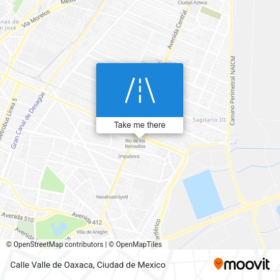 Calle Valle de Oaxaca map