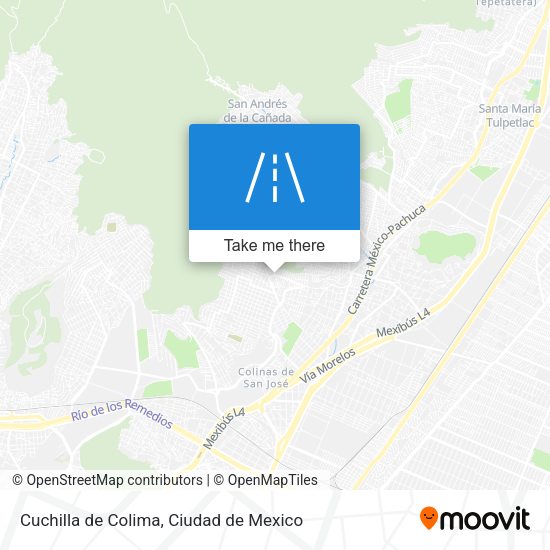 Cuchilla de Colima map