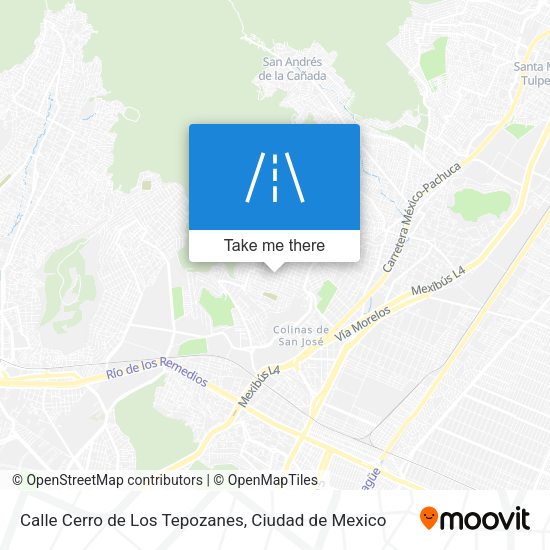 Mapa de Calle Cerro de Los Tepozanes
