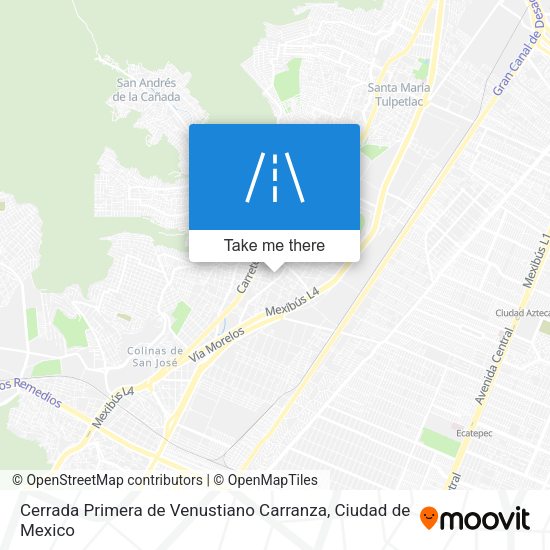 Cerrada Primera de Venustiano Carranza map
