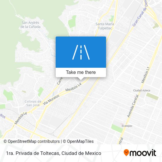 1ra. Privada de Toltecas map