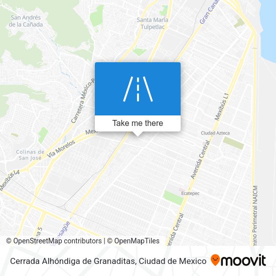 Mapa de Cerrada Alhóndiga de Granaditas