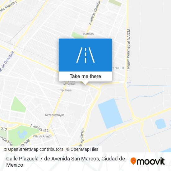 Mapa de Calle Plazuela 7 de Avenida San Marcos