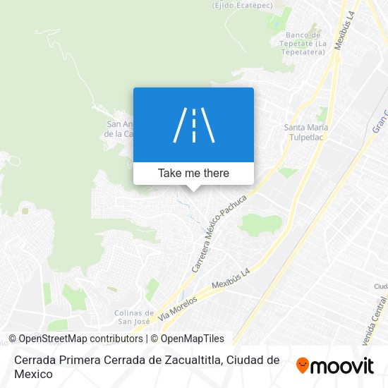 Mapa de Cerrada Primera Cerrada de Zacualtitla