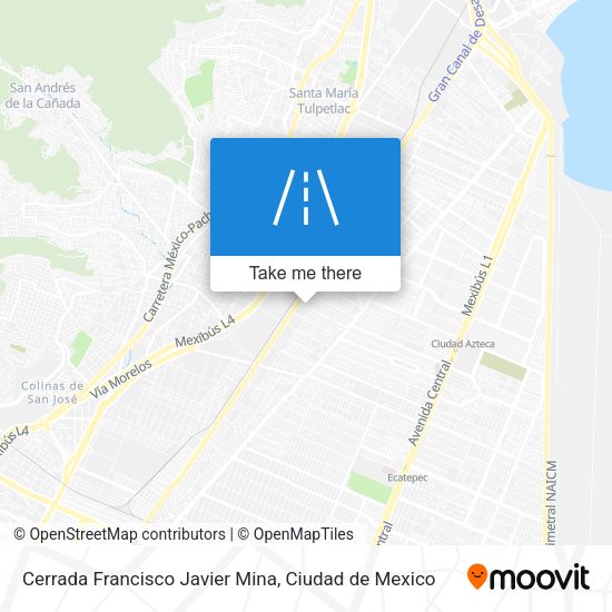 Mapa de Cerrada Francisco Javier Mina
