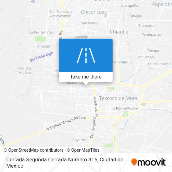 Mapa de Cerrada Segunda Cerrada Número 316