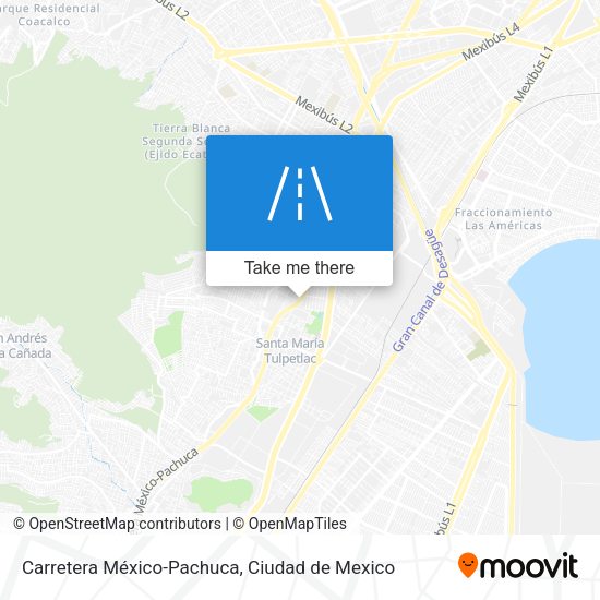 Mapa de Carretera México-Pachuca