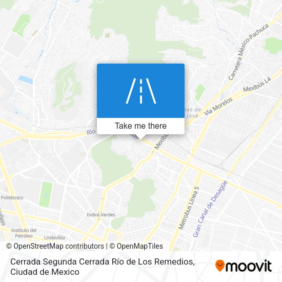 Mapa de Cerrada Segunda Cerrada Río de Los Remedios