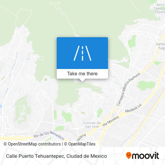 Mapa de Calle Puerto Tehuantepec
