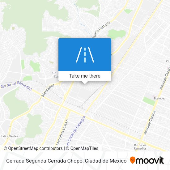 Mapa de Cerrada Segunda Cerrada Chopo
