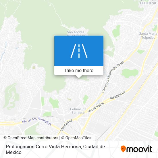Mapa de Prolongación Cerro Vista Hermosa