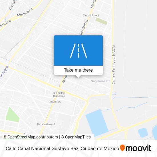 Calle Canal Nacional Gustavo Baz map