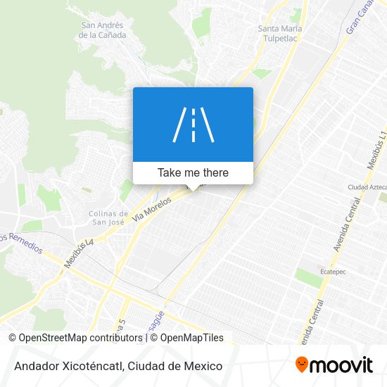 Andador Xicoténcatl map