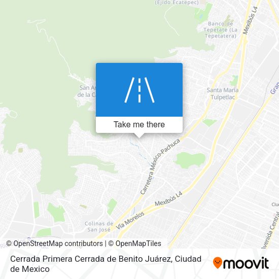 Cerrada Primera Cerrada de Benito Juárez map
