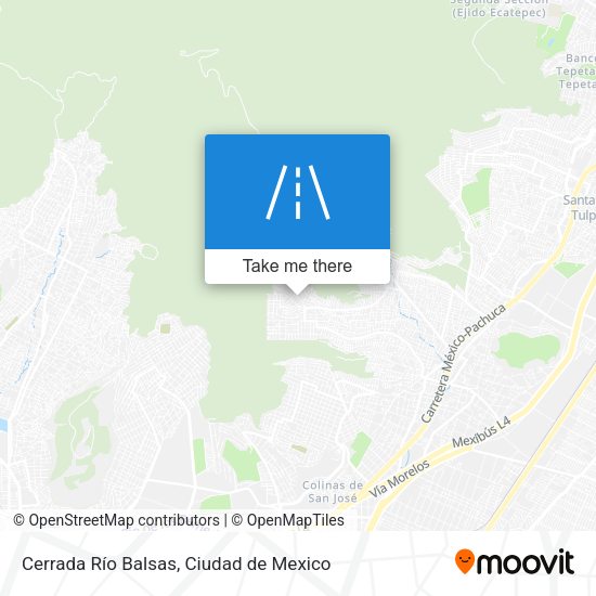 Cerrada Río Balsas map