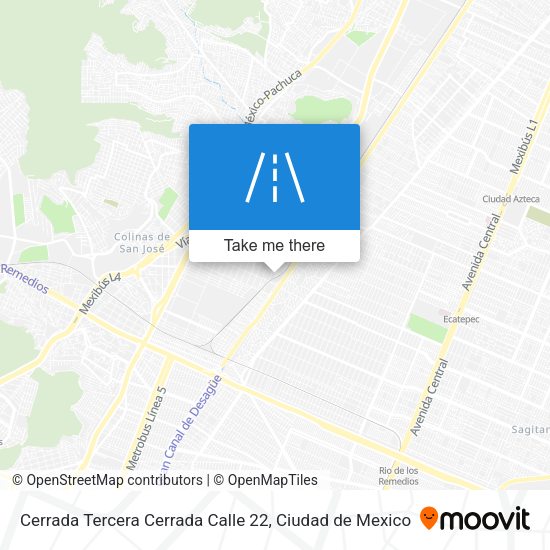 Mapa de Cerrada Tercera Cerrada Calle 22