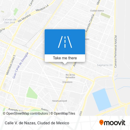 Mapa de Calle V. de Nazas