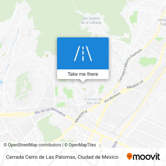 Cerrada Cerro de Las Palomas map