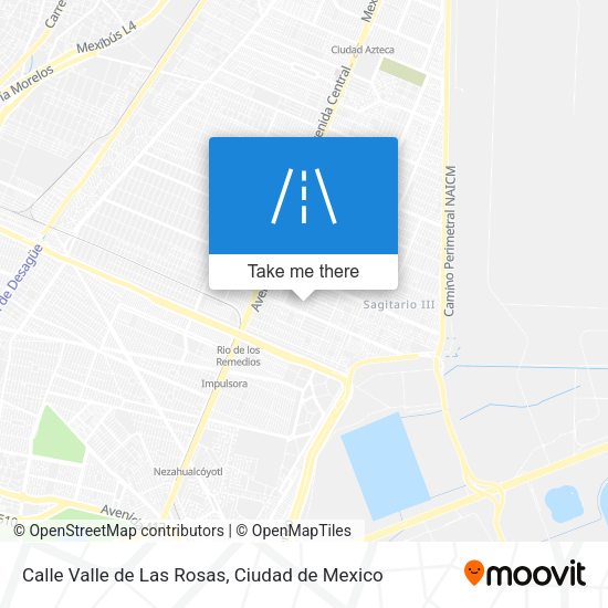 Mapa de Calle Valle de Las Rosas