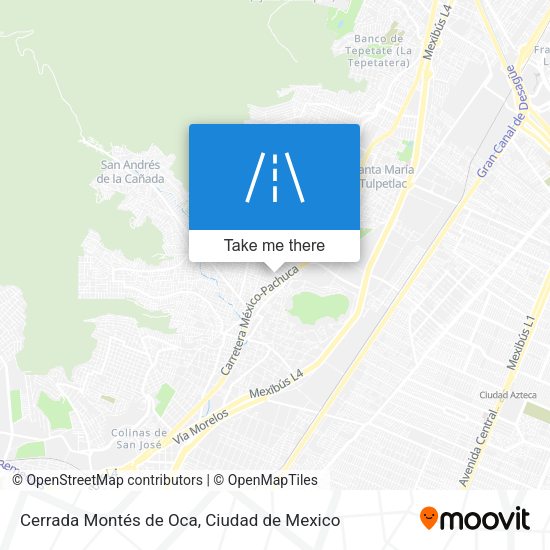 Cerrada Montés de Oca map