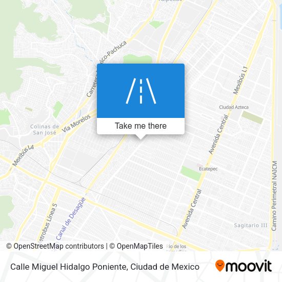 Calle Miguel Hidalgo Poniente map