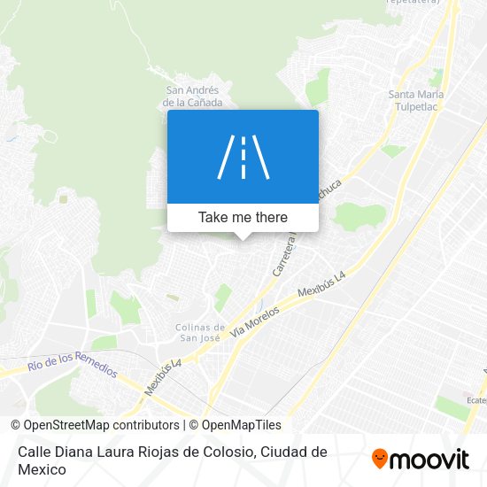 Mapa de Calle Diana Laura Riojas de Colosio