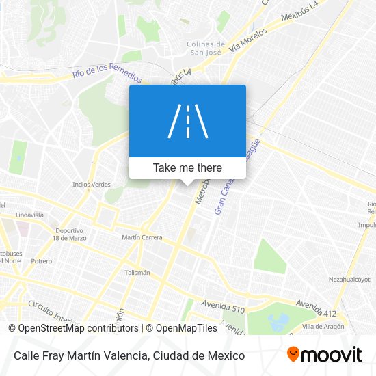 Mapa de Calle Fray Martín Valencia