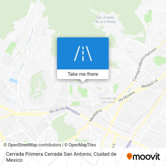 Mapa de Cerrada Primera Cerrada San Antonio