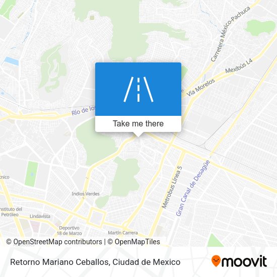 Retorno Mariano Ceballos map
