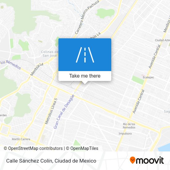 Mapa de Calle Sánchez Colín