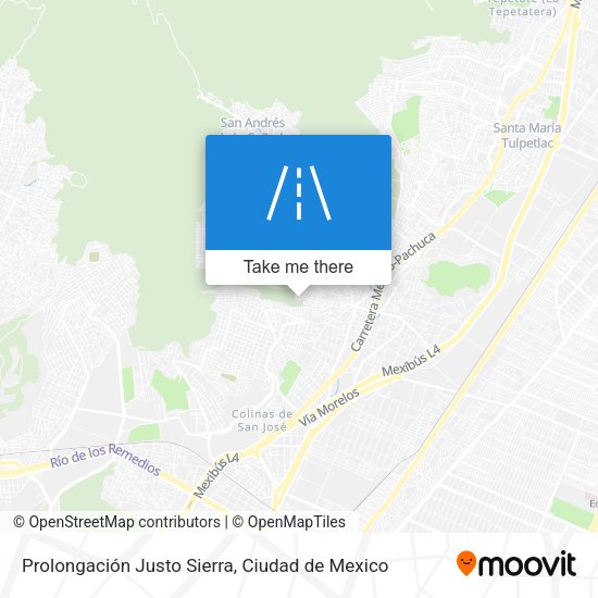 Prolongación Justo Sierra map