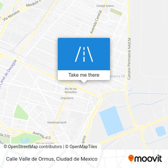 Mapa de Calle Valle de Ormus