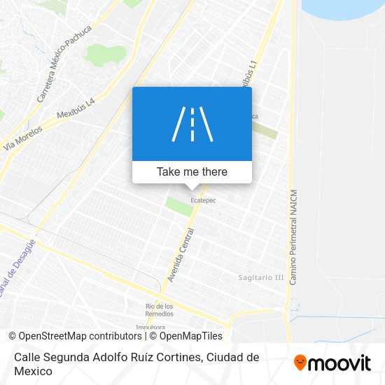 Calle Segunda Adolfo Ruíz Cortines map