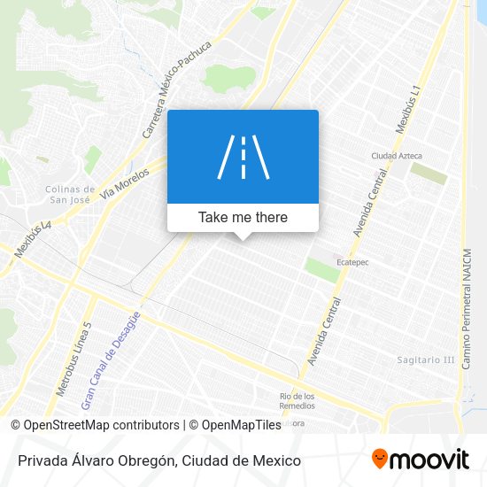 Mapa de Privada Álvaro Obregón