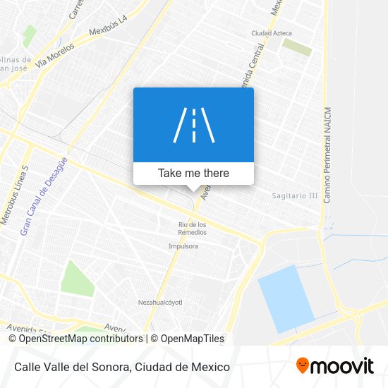 Mapa de Calle Valle del Sonora