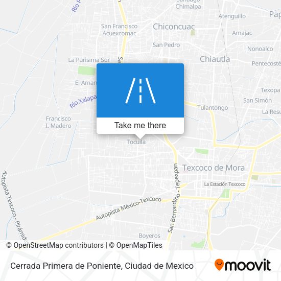 Mapa de Cerrada Primera de Poniente