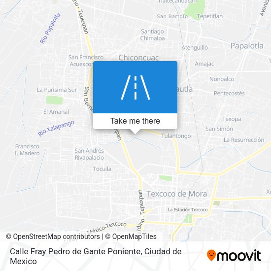 Mapa de Calle Fray Pedro de Gante Poniente