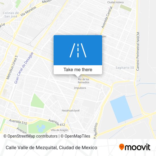 Mapa de Calle Valle de Mezquital