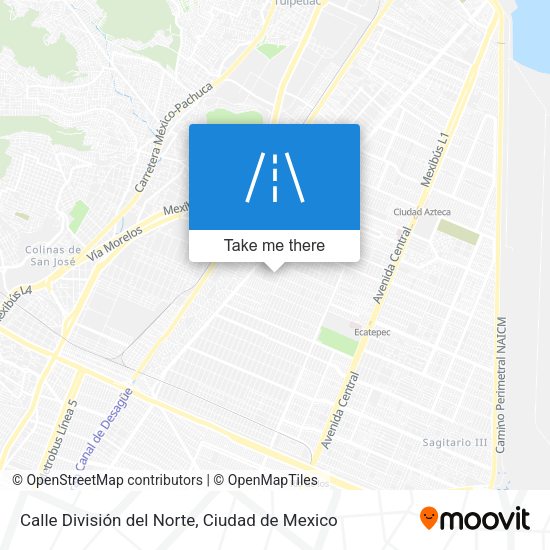Mapa de Calle División del Norte