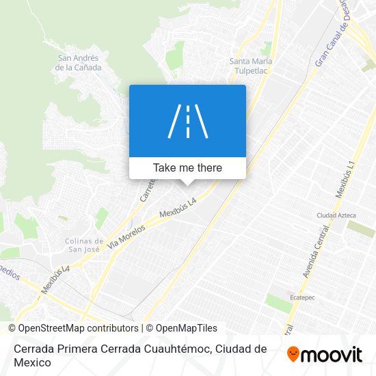 Mapa de Cerrada Primera Cerrada Cuauhtémoc