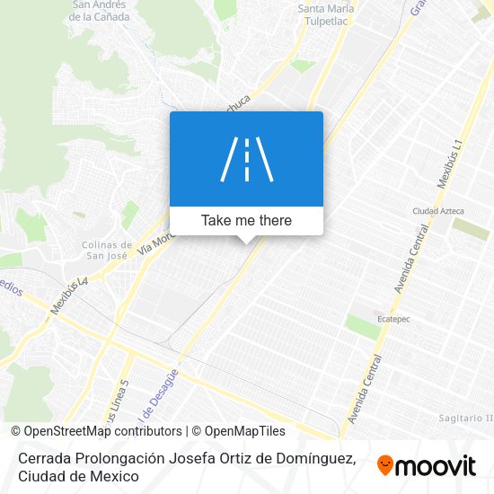 Cerrada Prolongación Josefa Ortiz de Domínguez map