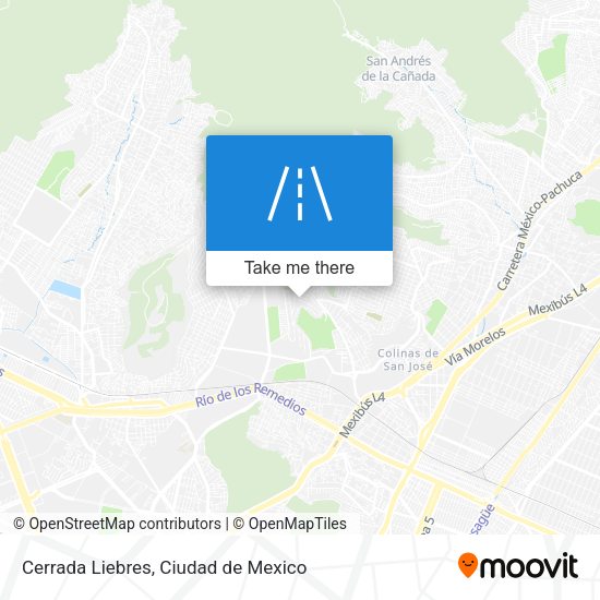 Cerrada Liebres map