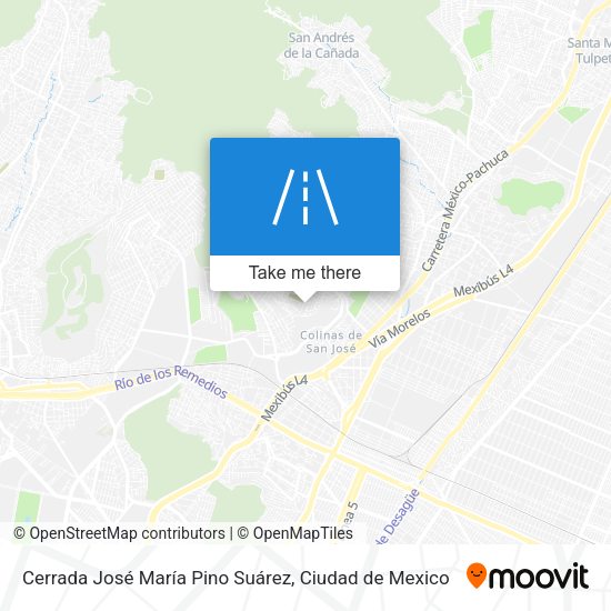Cerrada José María Pino Suárez map