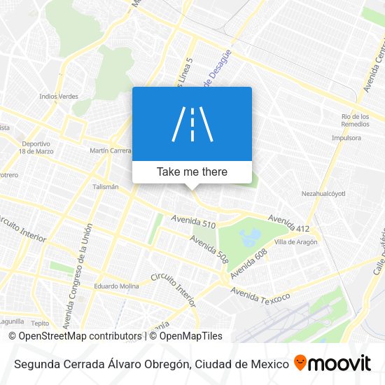 Segunda Cerrada Álvaro Obregón map