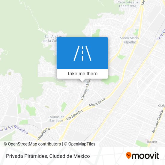 Privada Pirámides map