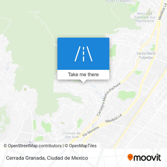 Cerrada Granada map