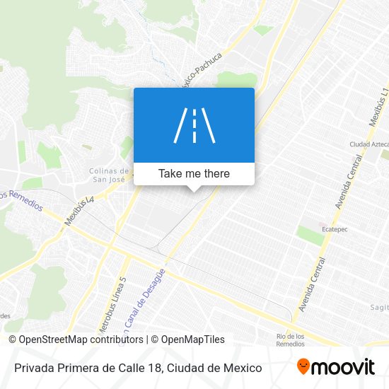 Privada Primera de Calle 18 map